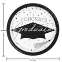 Congrats Graduate Silver & Black 108 Piece Tableware Bundle