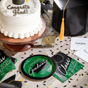 Congrats Graduate School Spirit Emerald Green 7" Dessert Plates | 18 Count