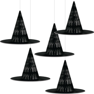 Halloween Honeycomb Hanging Witch Hat Decorations