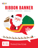 Santa Sleigh Christmas Banner