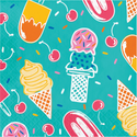 Tasty Treats Luncheon Napkins styled on a party table