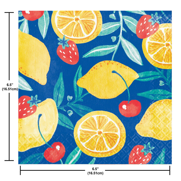 Fresh Fruits Luncheon Napkins styled on a party table
