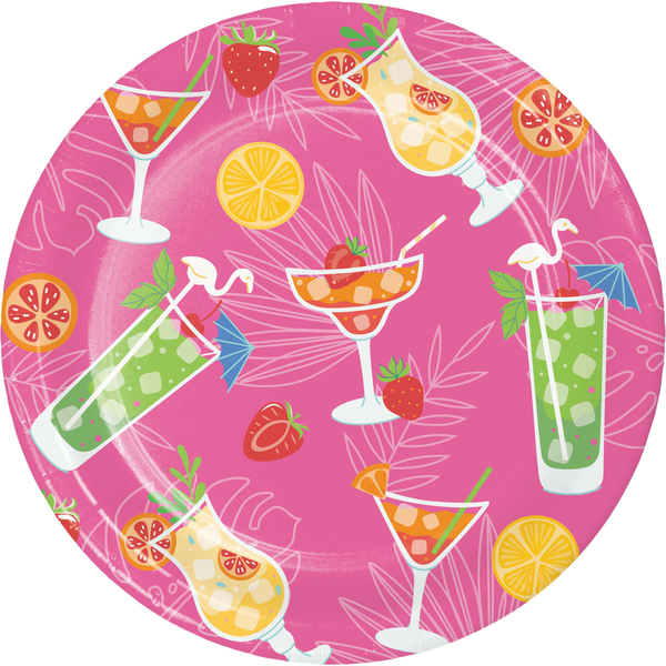Summer Sippin' Dessert Plates styled for a coordinated party table