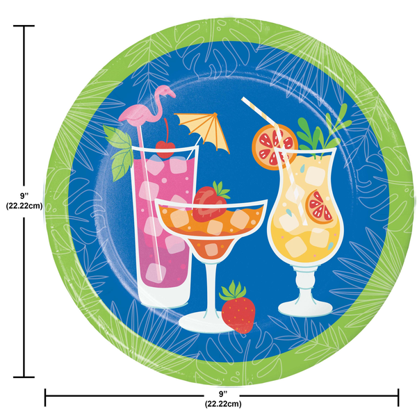 Summer Sippin' Dinner Plates styled on a party table