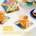 Summer Sun Beverage Napkins styled on a party table