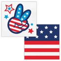 Peace and Patriotism Luncheon Napkins styled on a party table