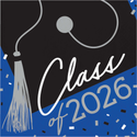 Congrats Graduate School Spirit Cobalt Dinner Plates | 18 Count