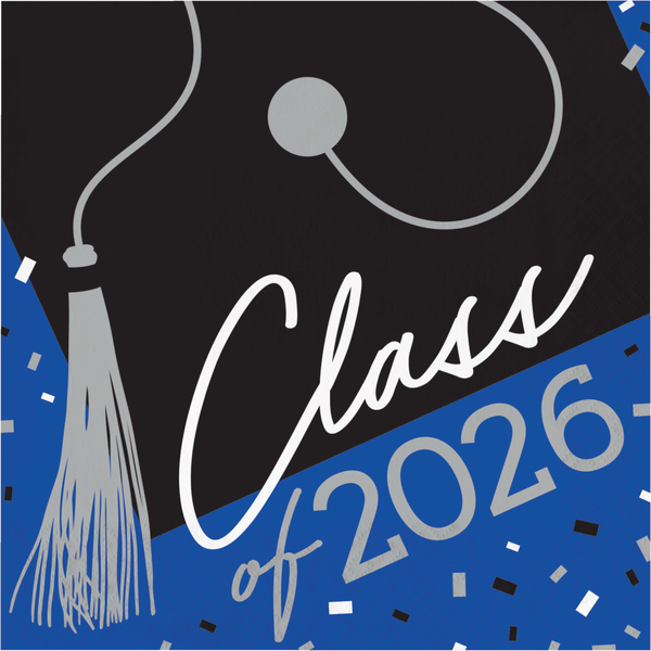 Congrats Graduate School Spirit Cobalt Dinner Plates | 18 Count