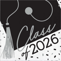 Class of 2026 White Luncheon Napkins | 36 Count by Oh So Fancy Party - Class of 2026 party supplies
