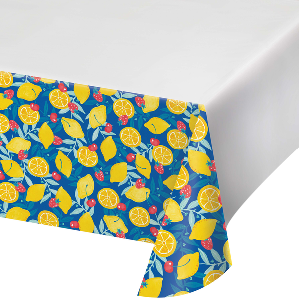 Fresh Fruits Paper Tablecover styled on a party table