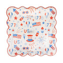 Red and Blue Star Cocktail Napkin