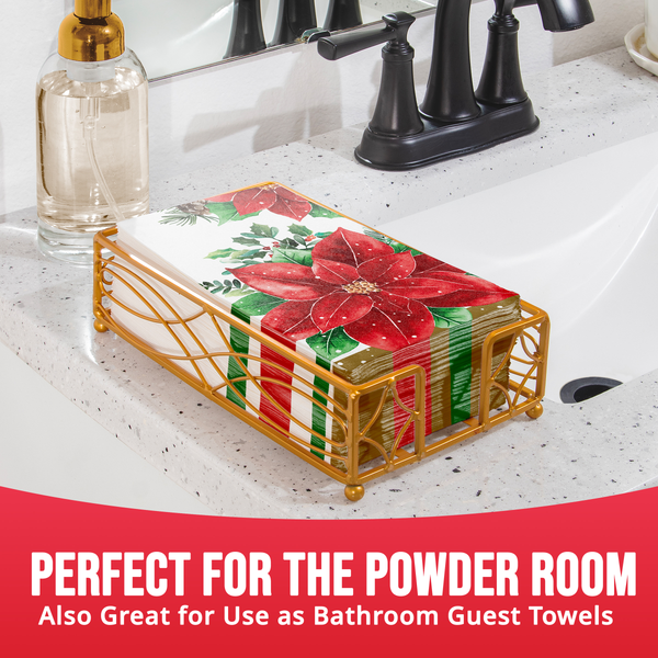 Christmas Blossom Guest Towel Napkins image 3