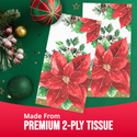 Christmas Blossom Guest Towel Napkins image 2