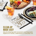 Dazzling Midnight Luncheon Napkins