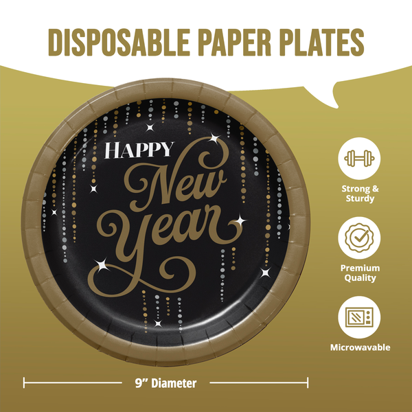 Dazzling Midnight Dinner Plates