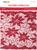 Christmas Poinsettia Lace Table Runner