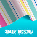 Birthday Brights Striped Table Cover