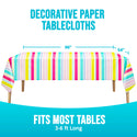 Birthday Brights Striped Table Cover