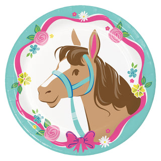 Horse Charm Luncheon Plates | 8 Count