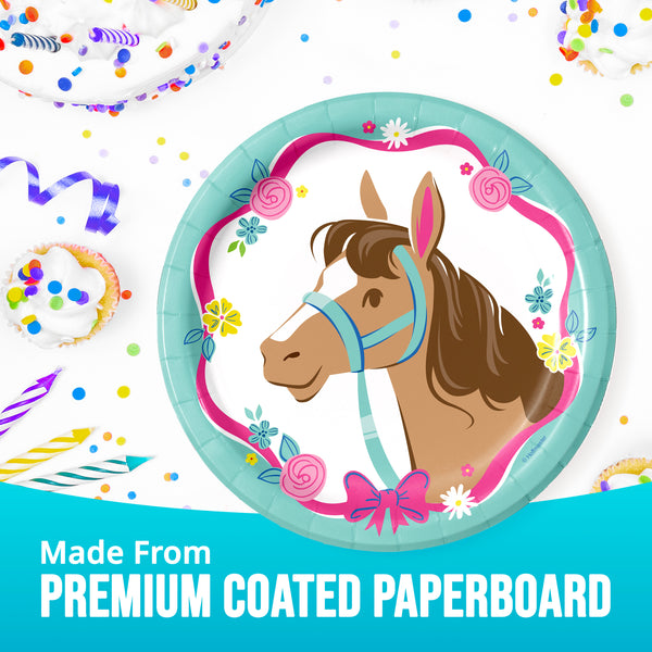 Horse Charm Luncheon Plates | 8 Count