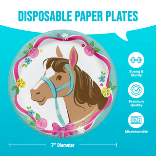 Horse Charm Luncheon Plates | 8 Count