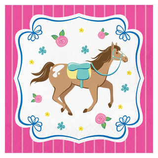 Horse Charm Lunch Napkins | 16 Count