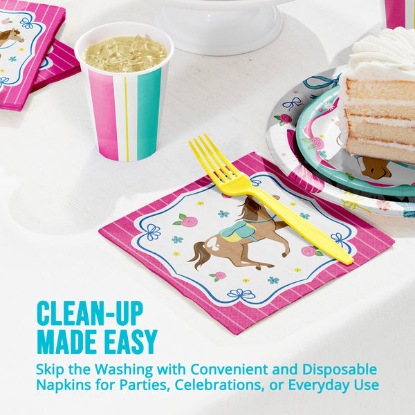 Horse Charm Lunch Napkins | 16 Count