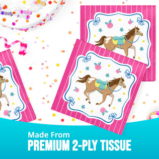 Horse Charm Lunch Napkins | 16 Count