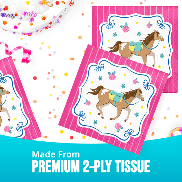 Horse Charm Lunch Napkins | 16 Count