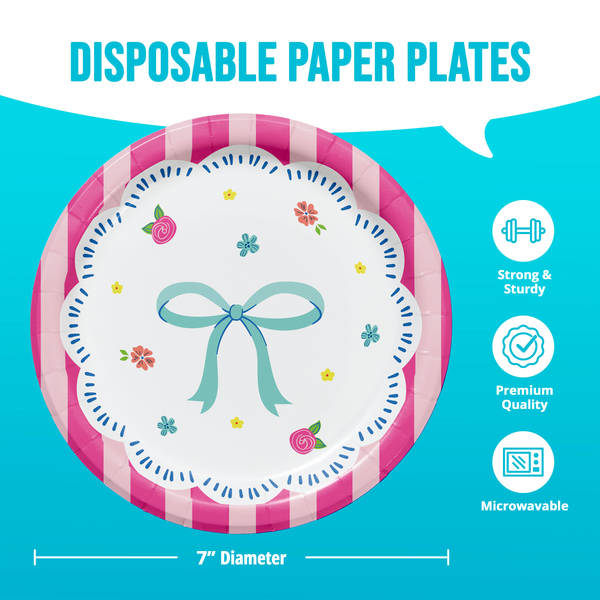 Bow Bash Dessert Plates | 8 Pack