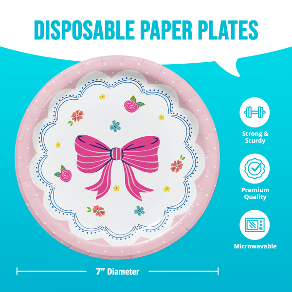 Bow Bash Dessert Plates | 8 Pack