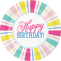 Birthday Brights 9" Party Plates | 8 Pack