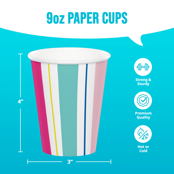 Birthday Brights Paper Cups | 8 Pack