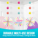 Birthday Brights Striped Table Cover
