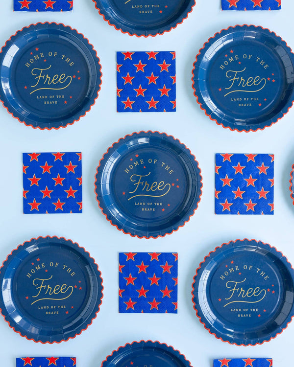 Star Spangled Paper Dessert Plate