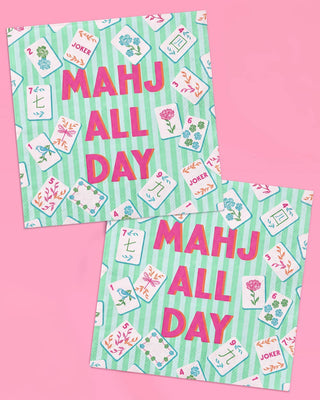 Mahj All Day Cocktail Napkins 25pk | mahjong, party, girly