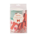 Plaid Cup with Bow - Holiday Christmas Party Cups