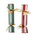 Gold Star Pink and Green Stripe Christmas Crackers