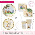Honey Bear 78 Piece Baby Shower Tableware Set - (16 Guests)