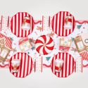 Christmas Peppermint Candy Scalloped Napkins (Set of 20)