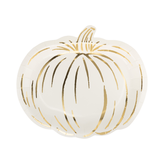 Cream Pumpkin Shaped Plates