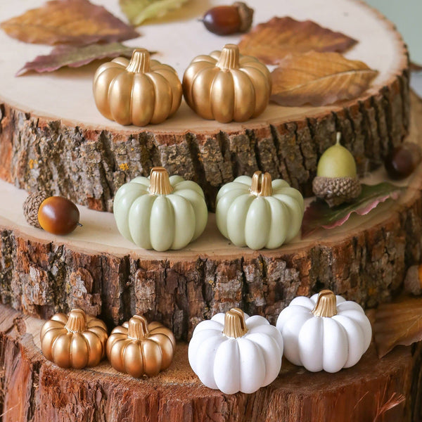 Harvest Gold Pumpkin Place Card Holders