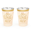 Give Thanks Cups - 30 gold foil plastic cups
