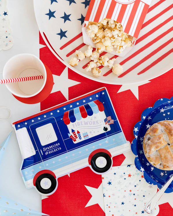 Red White and Blue Stars Dinner Napkins