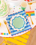 Bright Striped Plate Set