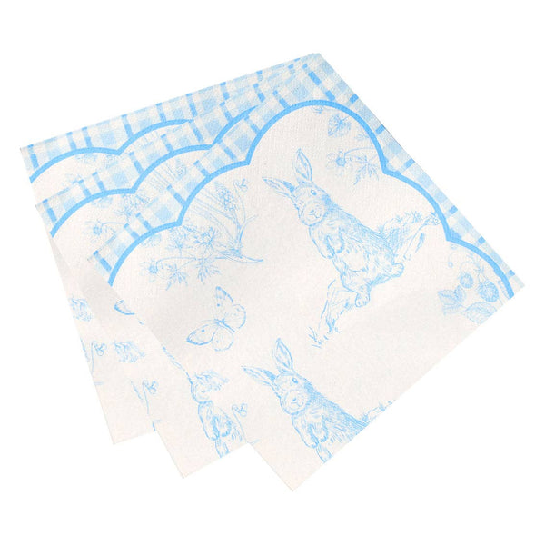Blue & White Bunny Napkins