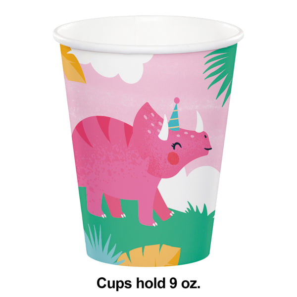 Pink Dino Party Cups