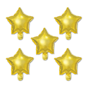 Gold Star Foil Balloons - Set of 5