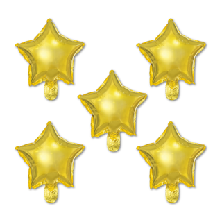Gold Star Foil Balloons - Set of 5
