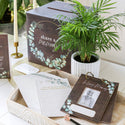 Celebration of Life Memory Funeral Guest Book and Box for Memorial Service